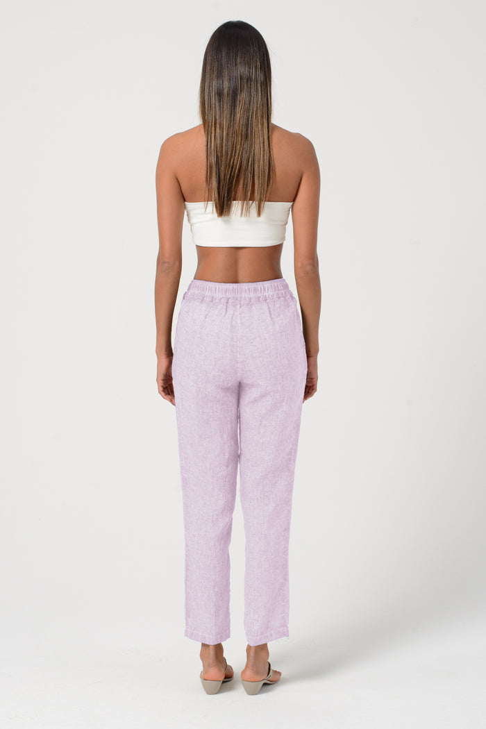 Linen Slacks - Flora