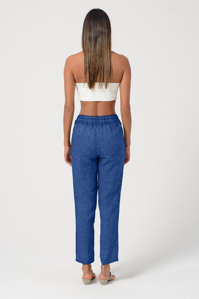 Linen Slacks - Pacific