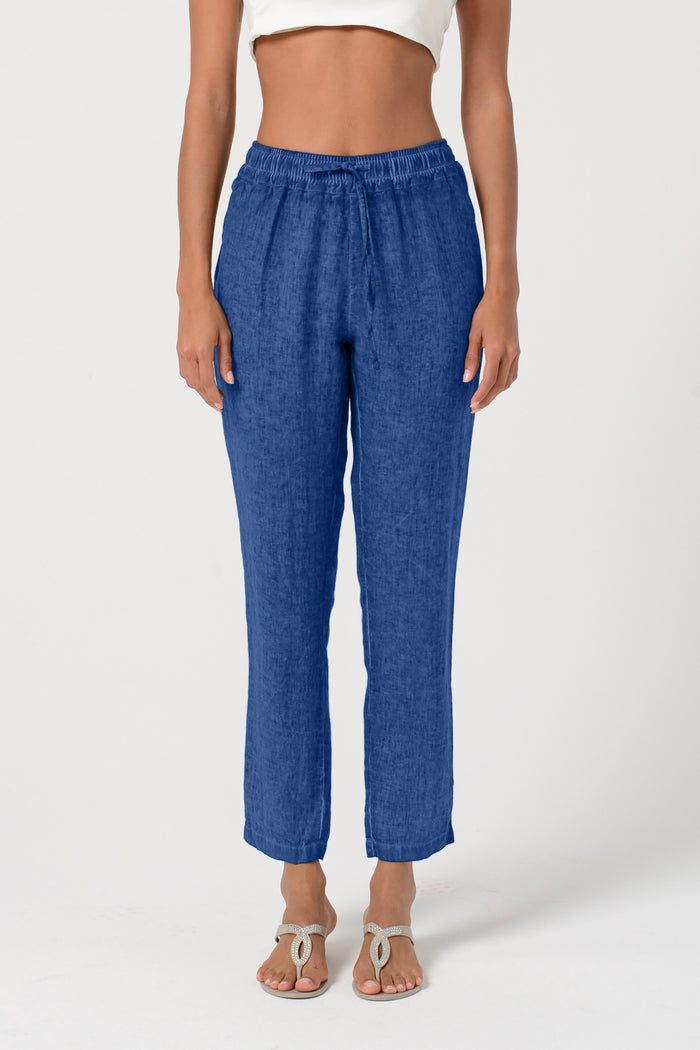 Linen Slacks - Pacific