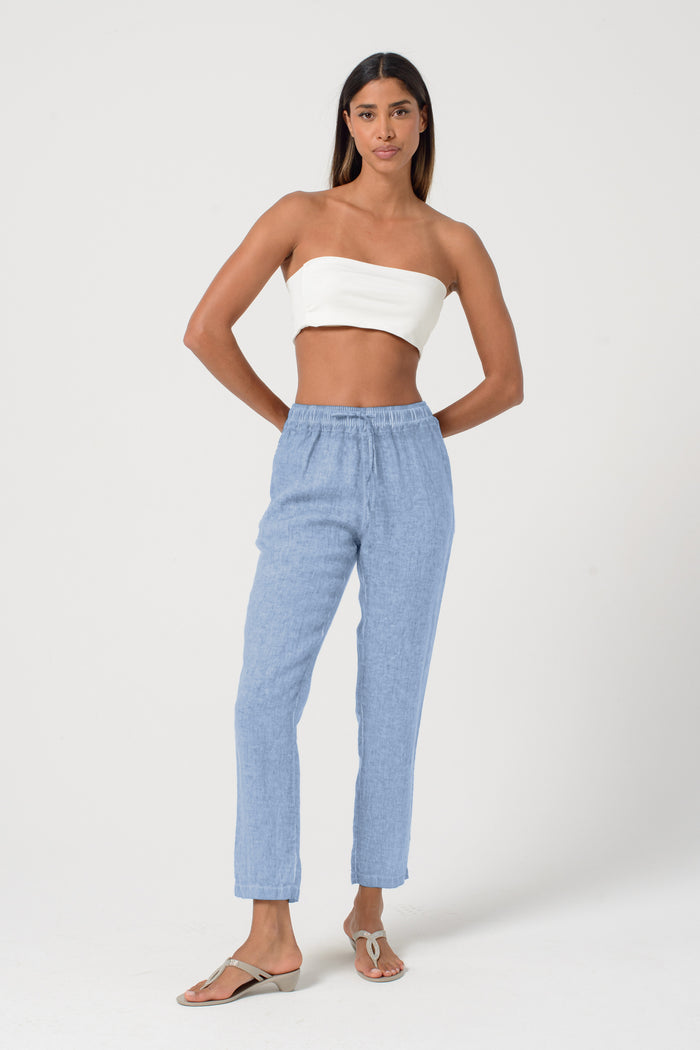 Linen Slacks - Polar