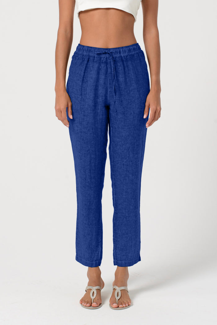 Linen Slacks - Royal