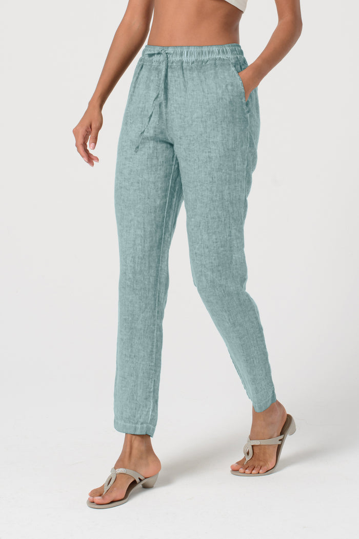 Linen Slacks - Shark