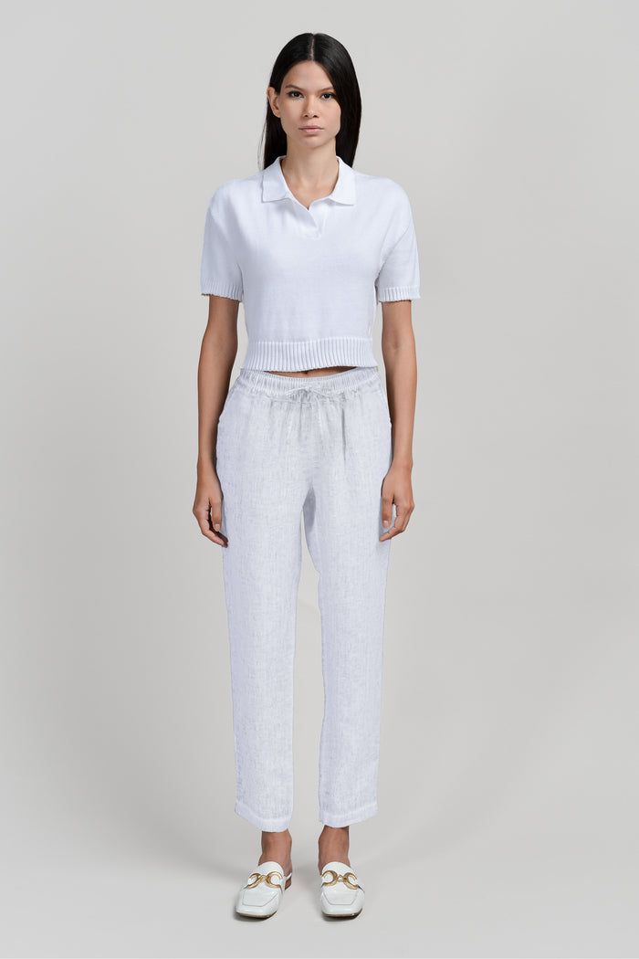 Linen Slacks - White