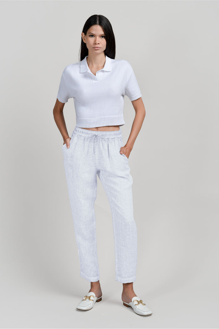Linen Slacks - White