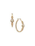 Anne Klein Gold Tone Link and Hoop Pierced Earrings