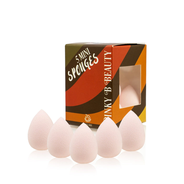 Lite Pink 5-Mini Beauty Sponge - Pack of 5 Makeup Sponges | Pinky B Beauty