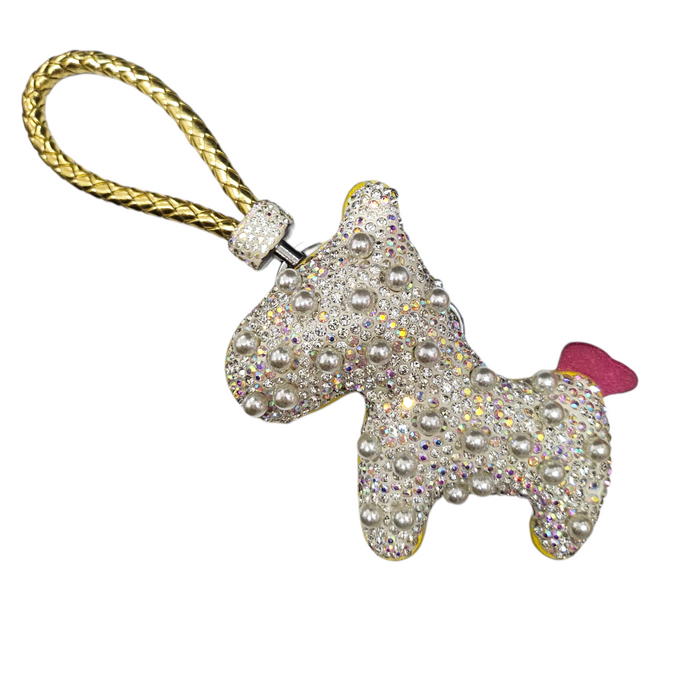 LLavero Pony Con Perlas Y Cristales