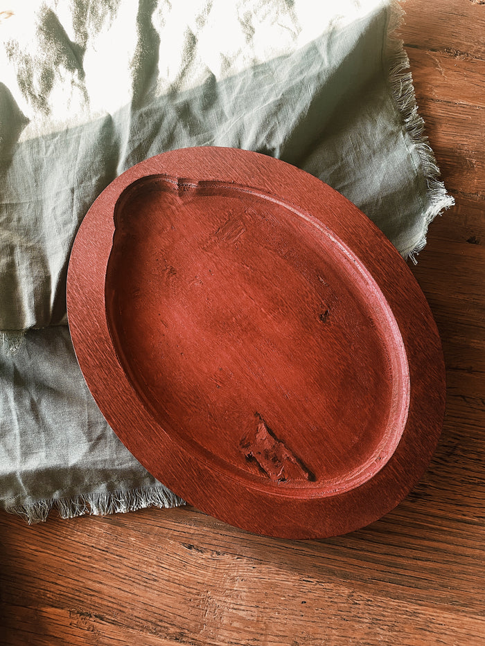 Lodge: Oval Wood Underliner - Red