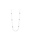 Anne Klein Silver-Tone Long Crystal Fireball Station Necklace