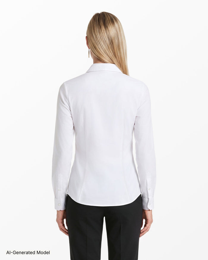 Anne Klein Long Sleeve Button Front Top