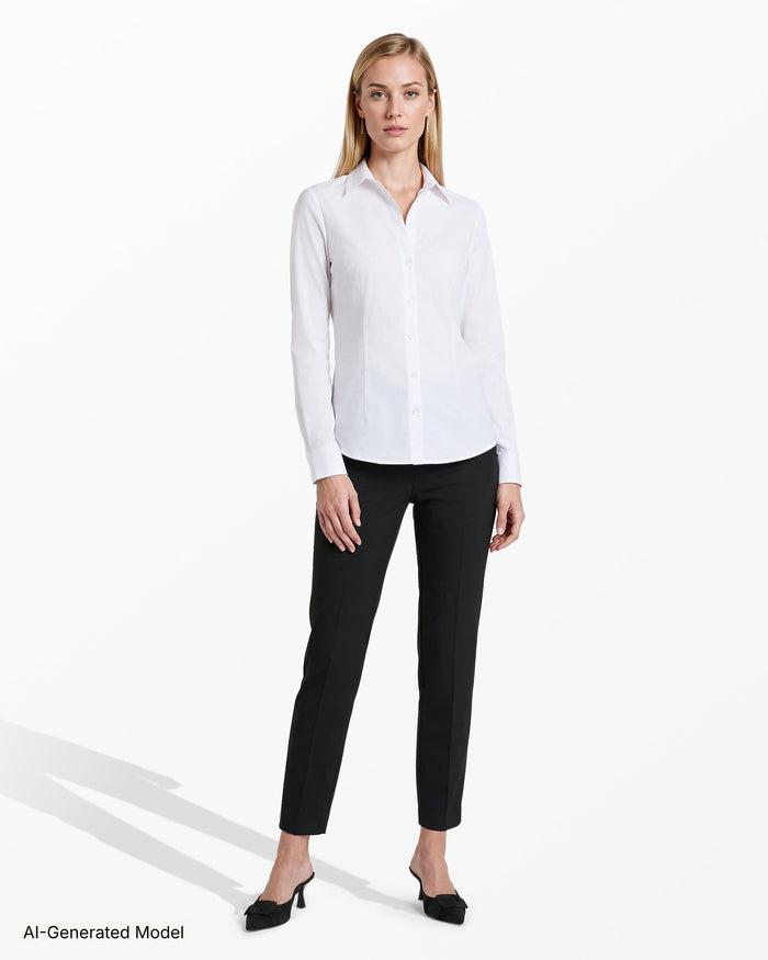 Anne Klein Long Sleeve Button Front Top