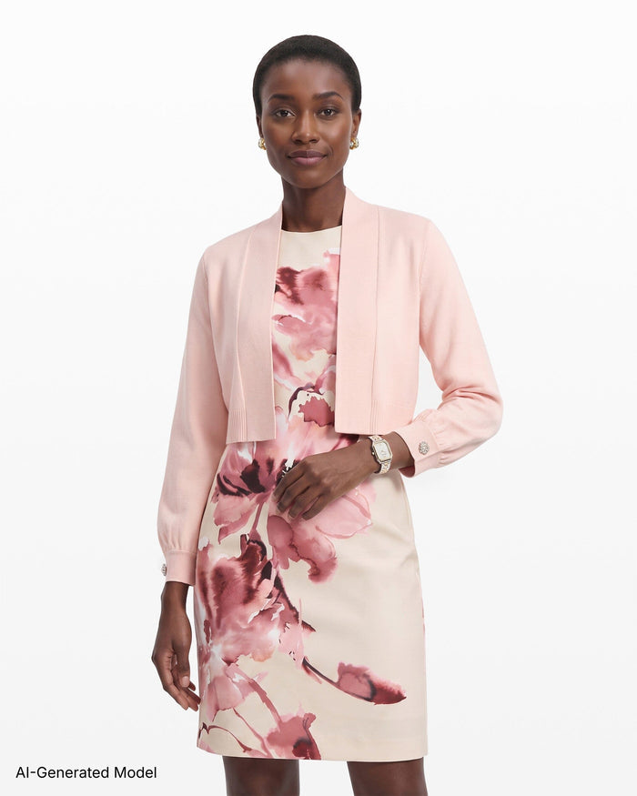 Anne Klein Long Sleeve Cuff Open Shrug