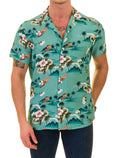Luau Print Button Up Shirt