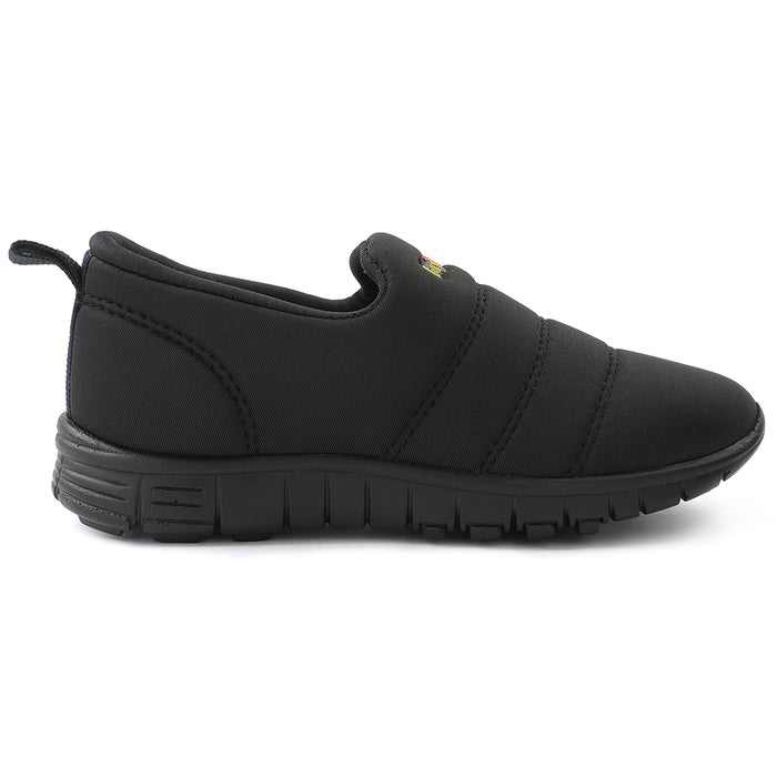 Lucy&Luke Black Sports Non Lacing Walking Shoes For Kids 2123-34 By Liberty