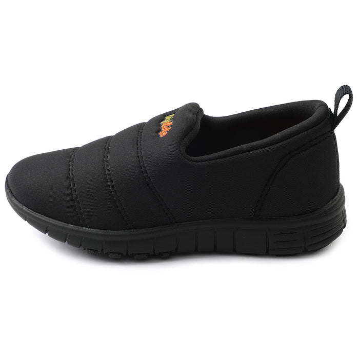 Lucy&Luke Black Sports Non Lacing Walking Shoes For Kids 2123-34 By Liberty