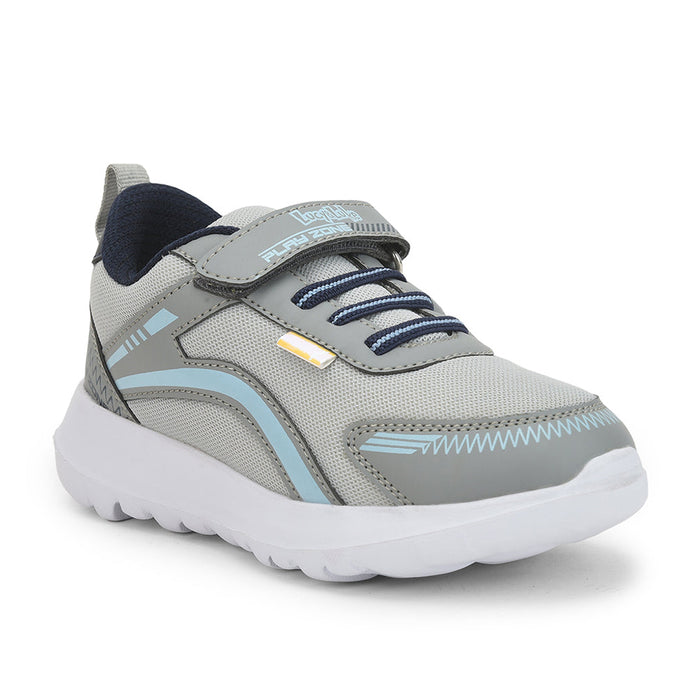 Lucy & Luke (Grey) Casual Non Lacing Shoes For Kids ZEAL By Liberty