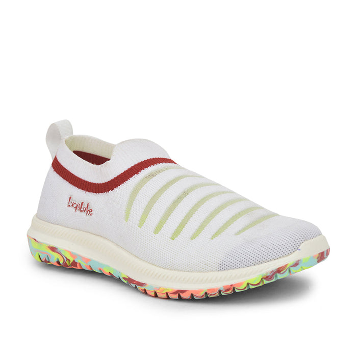 Lucy & Luke (White) Sports Lacing Shoes For Kids JAMIE152EL By Liberty