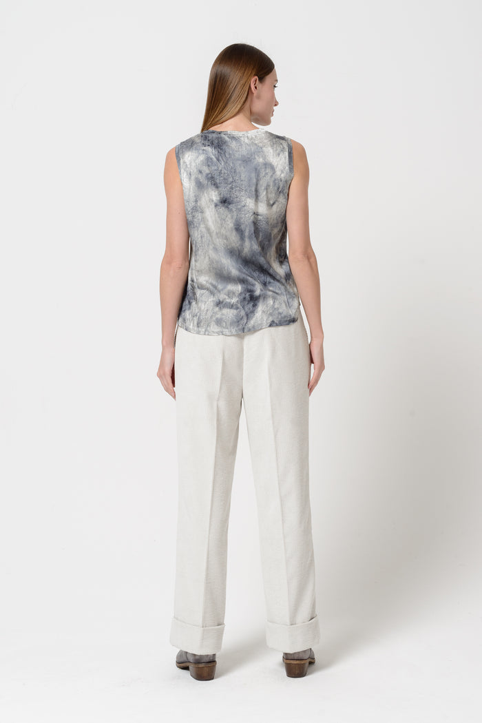 Lugana Printed Tank - White