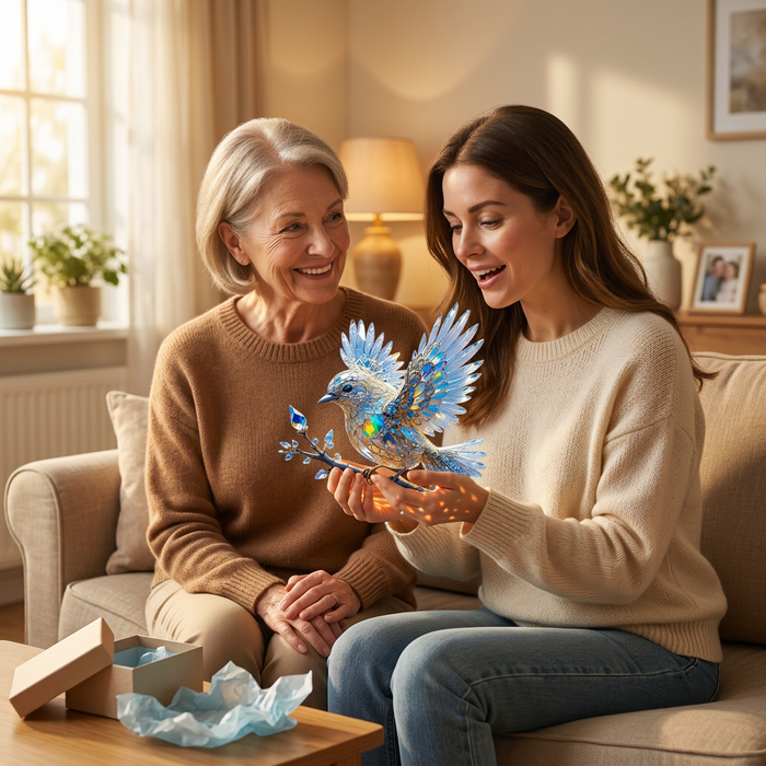 Lumara – Iridescent bluebird suncatcher ornament