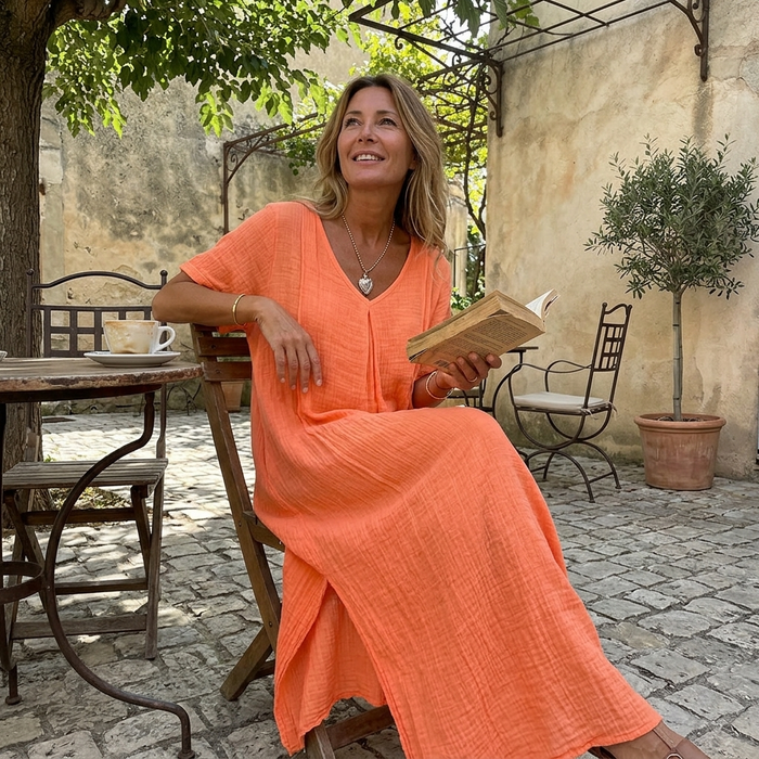 Lunessa – Women's breezy cotton linen summer dress