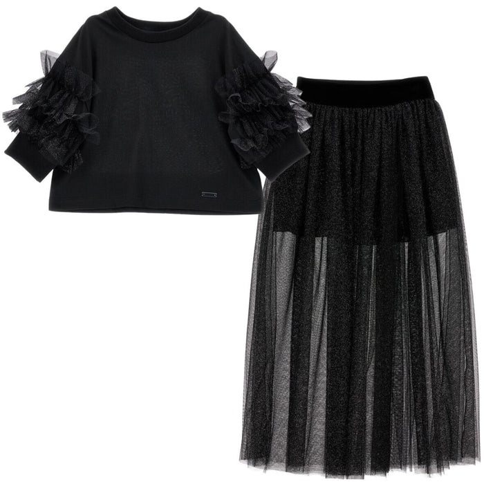 Lurex Glitter Long Skirt & Top Set