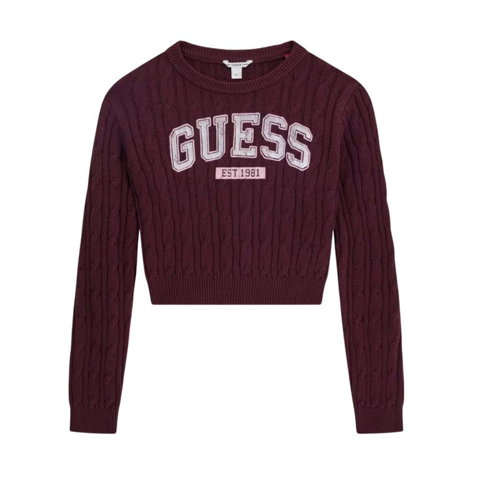 Maroon Cable Knit Jumper