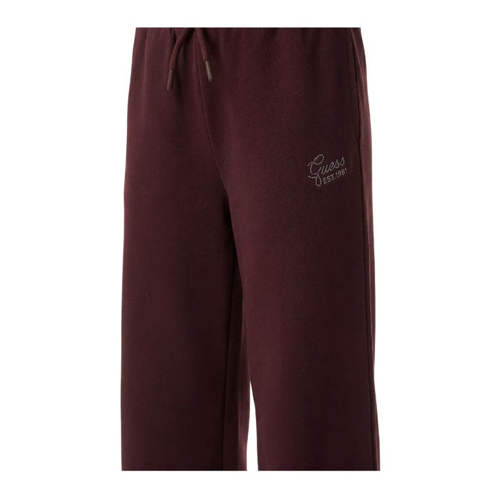 Maroon Wide Leg Sweat Pants