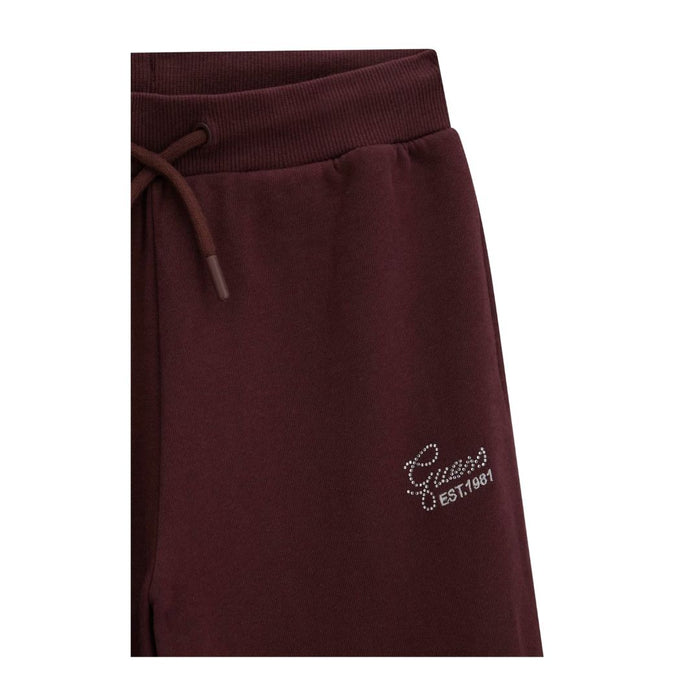 Maroon Wide Leg Sweat Pants