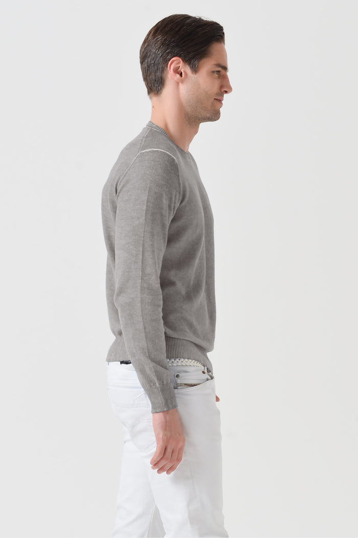 Maurice Crew Knit - Steel