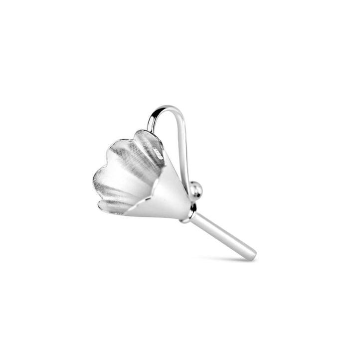 silver ashes funnel for silver ashes storage locket, white background