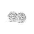 memory keeper earrings in white gold on a white background