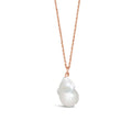 Men's Baroque Pearl Necklace | Ivory - Rose Gold