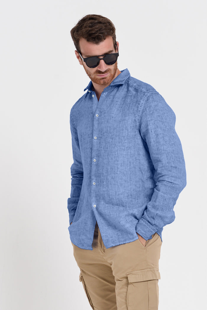 Men's Classic Fit Shirt in Linen - Bay