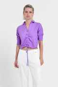 Menton Polo - Women's Short Sleeve Pique Polo Shirt - Morado