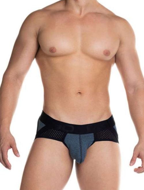 Mesh Insert Brief-Jock - Black