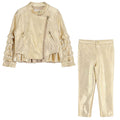 Metallic Gold Jacket and Trouser Set