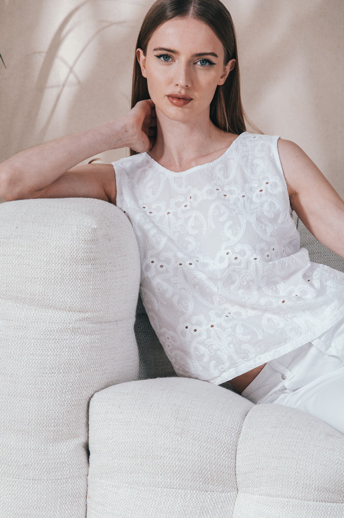 Mia Tank - White