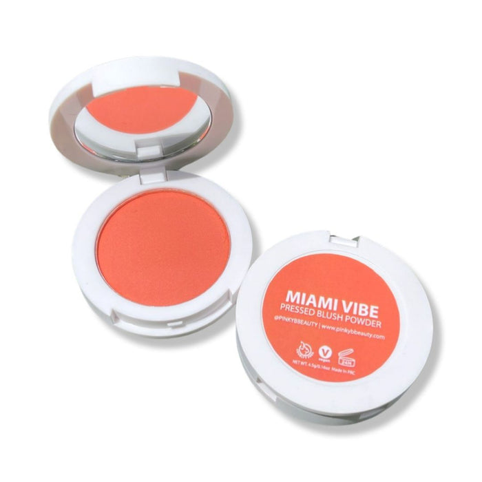 Miami Vibe Blush - Vibrant Coral Blush Color | Pinky B Beauty
