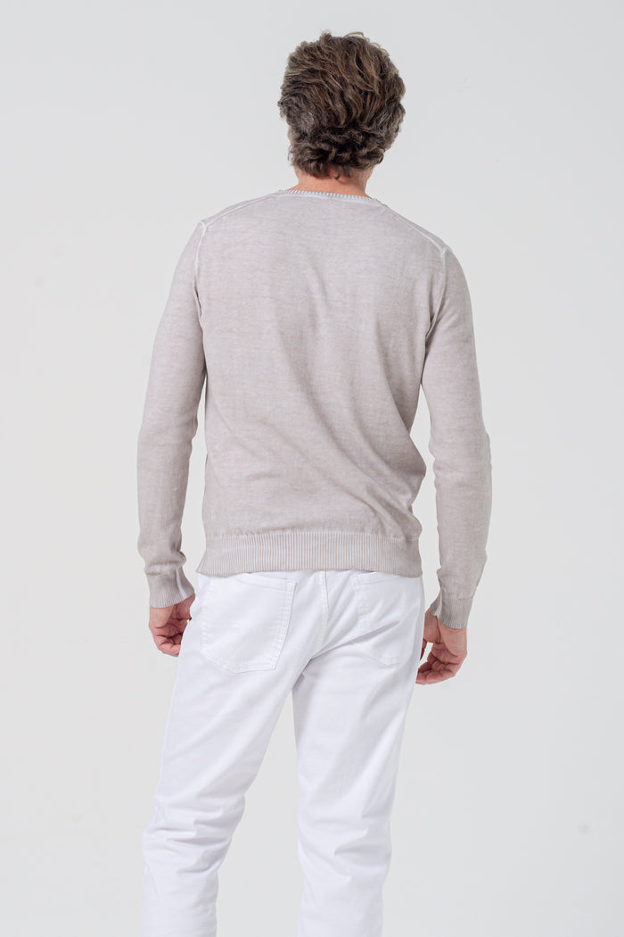Micro Waffle V-Neck Knit - Canapa