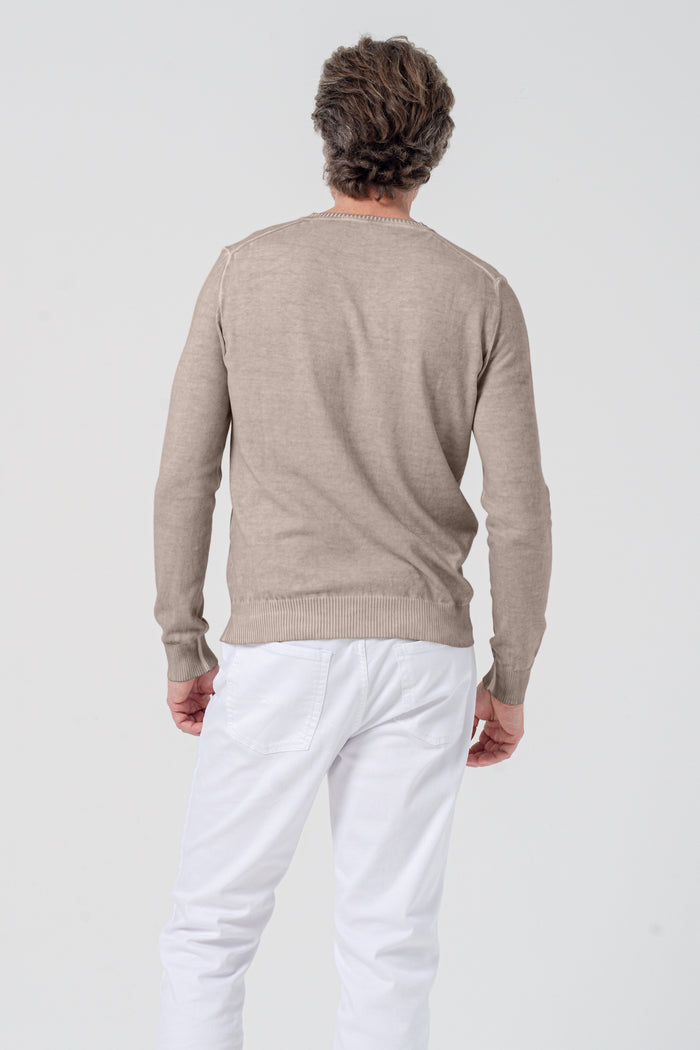 Micro Waffle V-Neck Knit - Corda