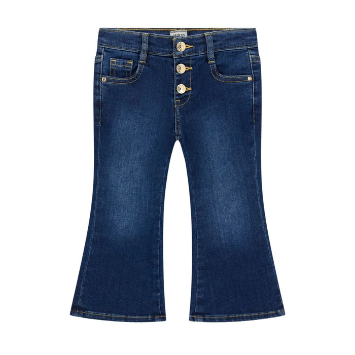 Mid Blue Denim Flared Jeans