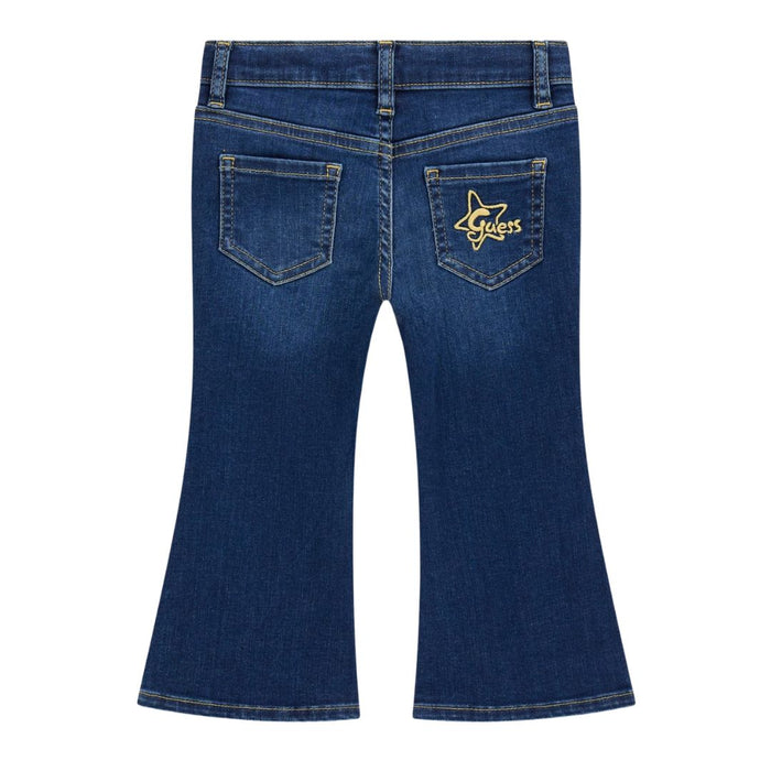 Mid Blue Denim Flared Jeans