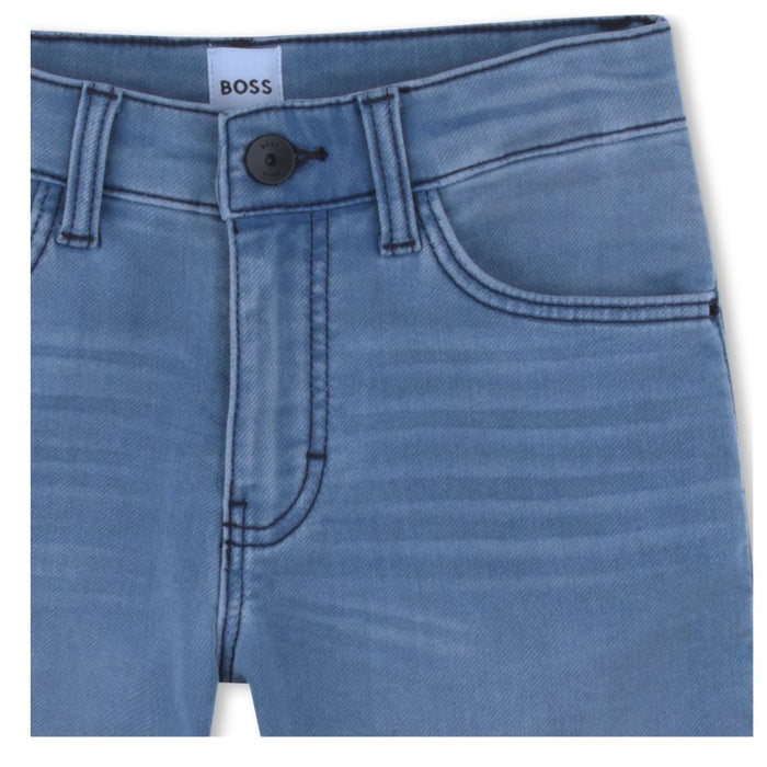 Mid Blue Denim Shorts