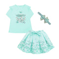 Mint Carousel Skirt Set & Headband