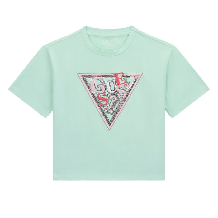 Mint Green Embroidered Logo T-Shirt
