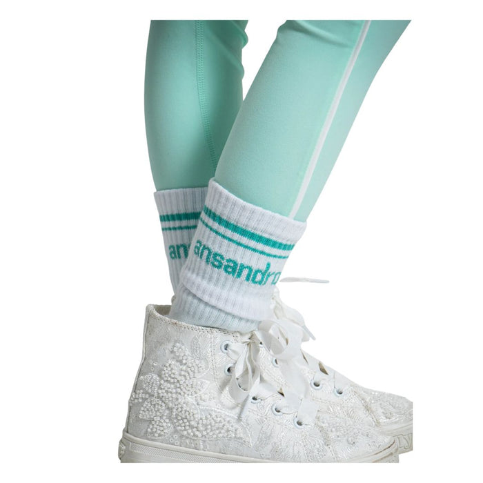 Mint Green Half Crew Socks