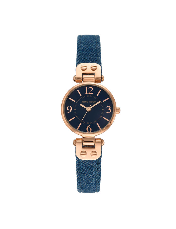 Anne Klein Blue Denim Modern Denim Strap Watch