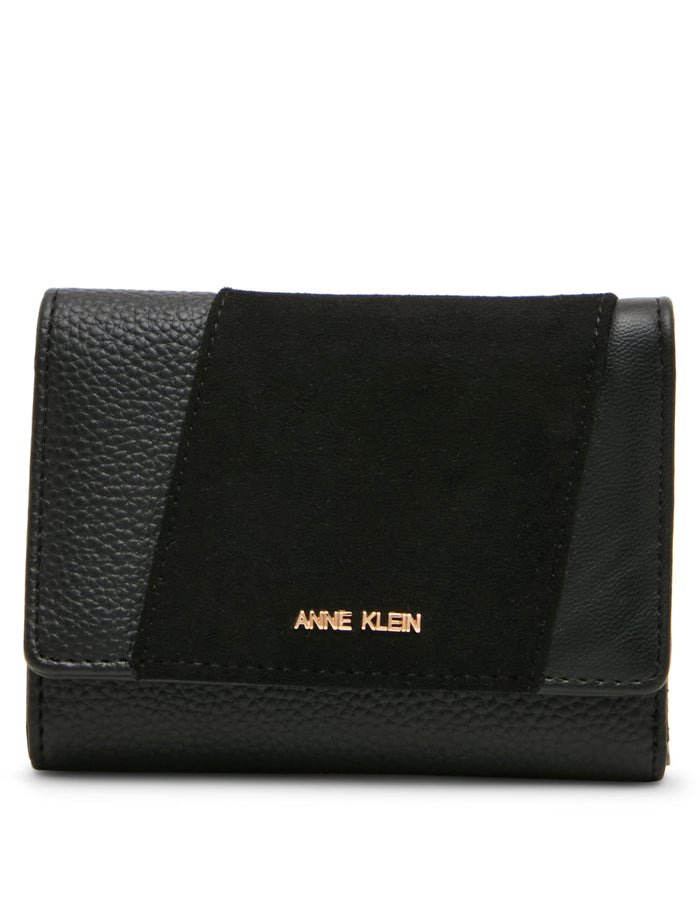 Anne Klein Black/Black/Black Multi-Piece Flap Wallet