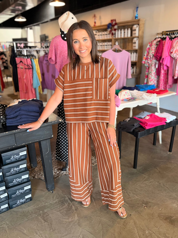 Multi Stripe Fall Set Top