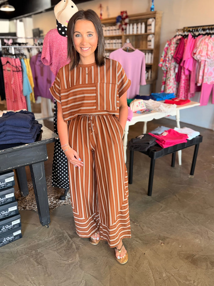 Multi Stripe Fall Set Top